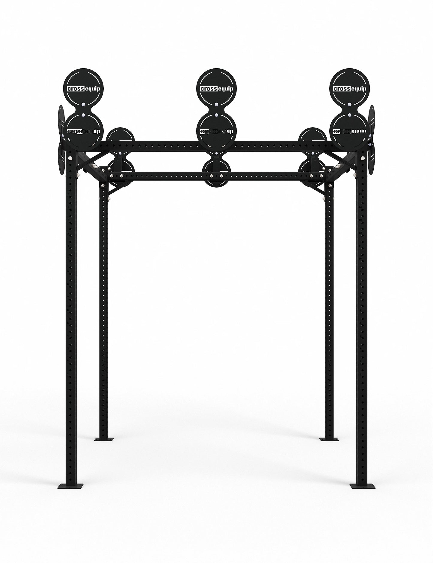Hyrox Wall Ball Rig mit 8 Targets von vorne.