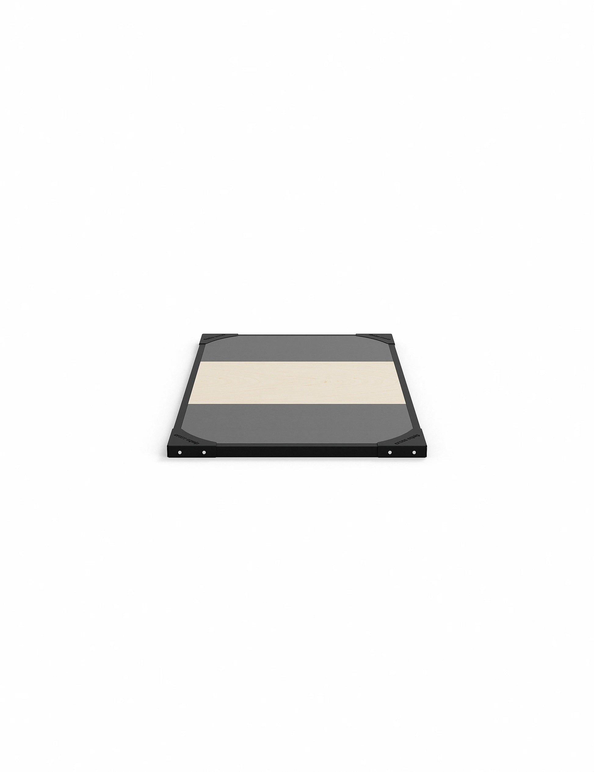 Lifting Plattform mit Dämpfung 1.5m – Seitenansicht mit Stahlrahmen, Shock-Absorb-Pads und Holzplatte